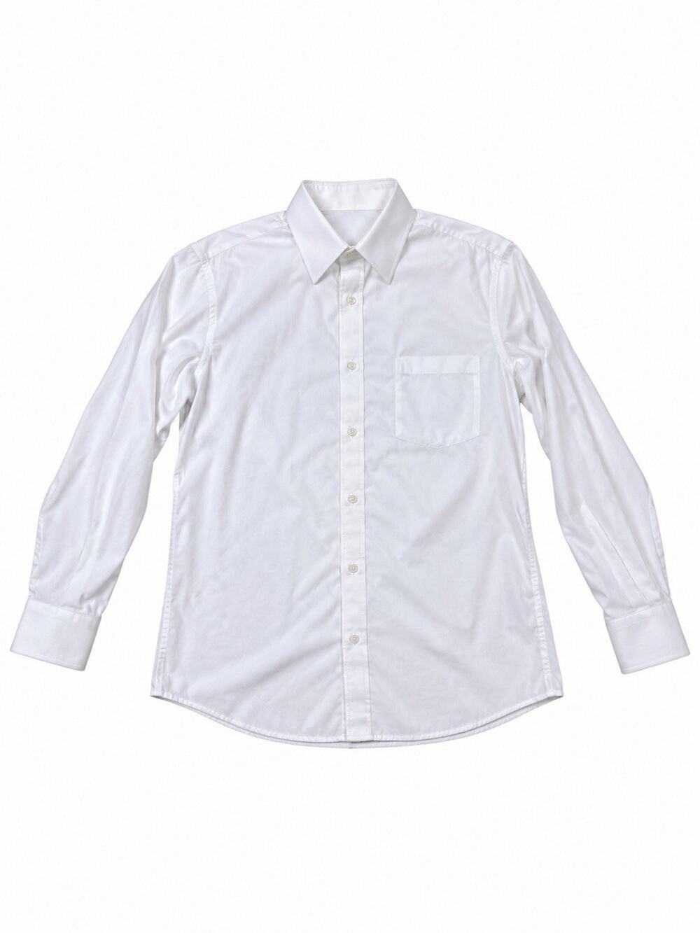 Men’s White Long Sleeve Button Down Dress Shirt Size 42 / 180-100A Classic Fit